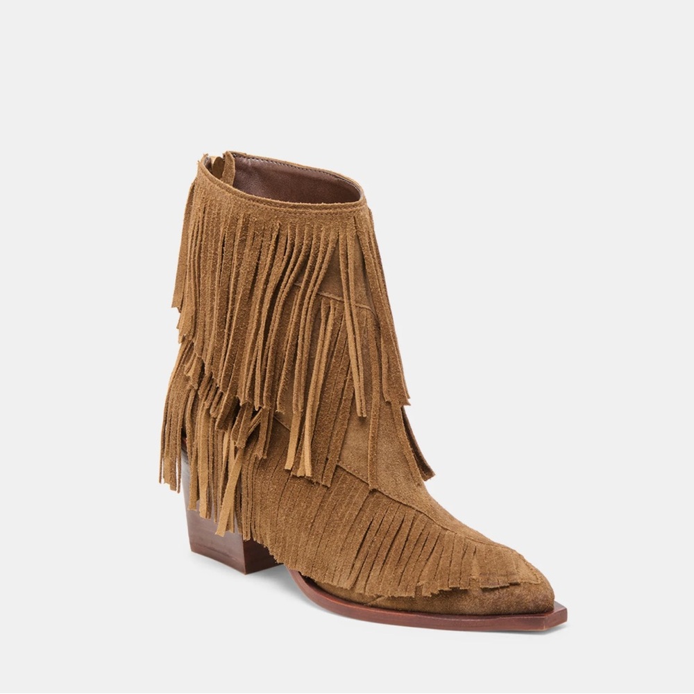 Dolce Vita Torey suede fringe western bootie